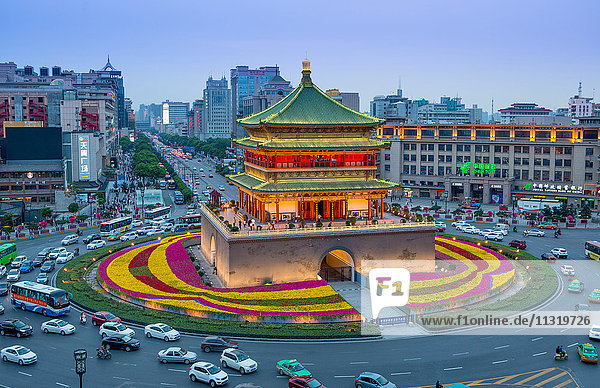 China  Provinz Shaanxi  Stadt Xi'an  Der Glockenturm