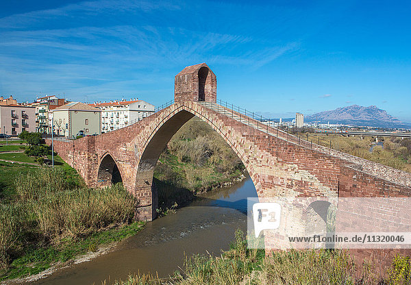 Spain Catalonia Barcelona Province Martorell City Devil's Bridge roman built