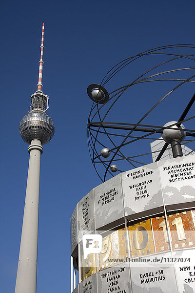 TV tower and world clock in Berlin
