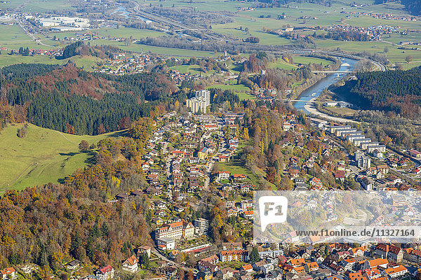 Deutschland  Bayern  Immenstadt  Stadtbild vom Immenstädter Horn aus gesehen