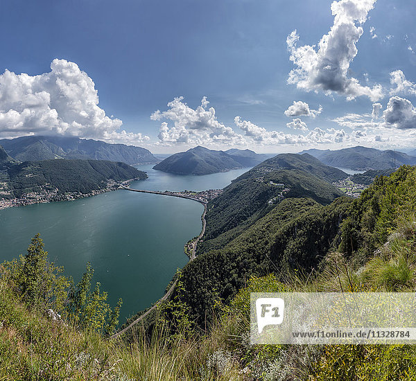view over lake Lugano  Ticino