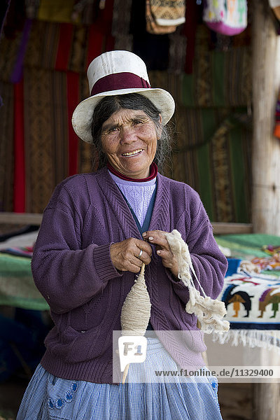 native old woman selling products in Cuzco  Peru