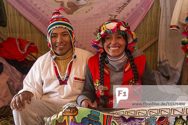 Uros-Ureinwohner in Peru