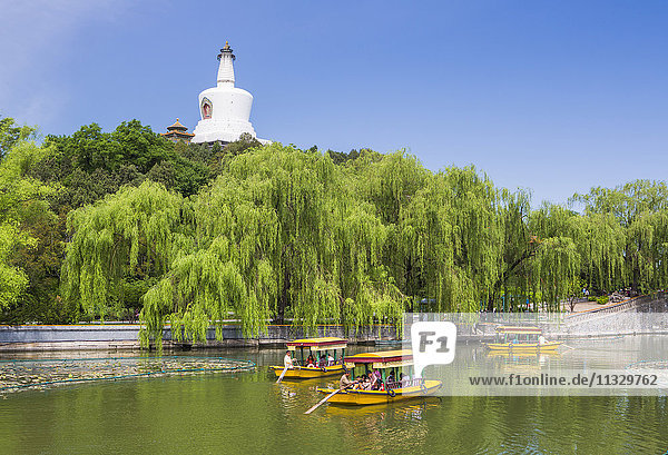 Beihai Lake and White Dagoba in Beijing