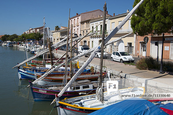 canal in Frontignan village in Languedoc-Roussillon