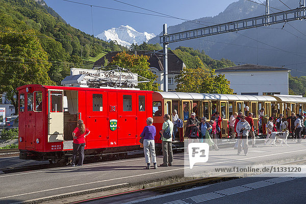 Schynige Platte mountain railroad in the Bernese Oberland