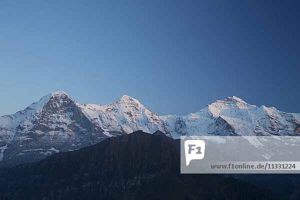 Eiger  Mönch and Jungfrau  mountains in the Bernese Oberland