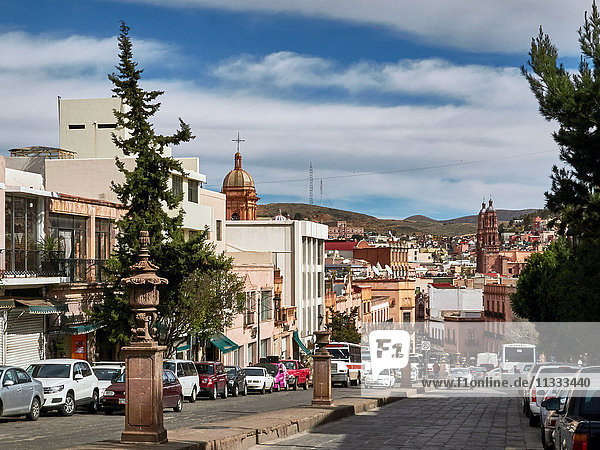 View over Zacatecas city in Mexico