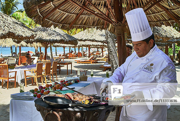 Chef Eduardo Avila  Hotel Viceroy in Zihuatanejo  Beach Playa de la Ropa  Ixtapa-Zihuatanejo city  Mexico