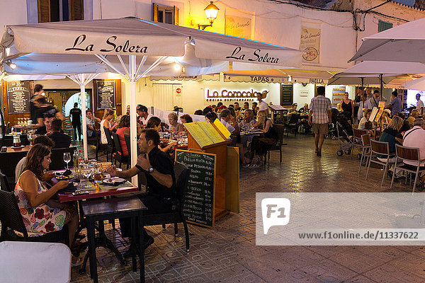 Spain  Balearic Islands  Ibiza  Eivissa  restaurant