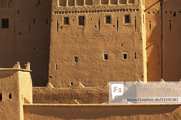 Antike Kasbah in Ouazarzate  Südmarokko  Nordafrika  Afrika