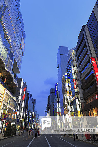 Einkaufsviertel Ginza  Tokio  Japan  Asien