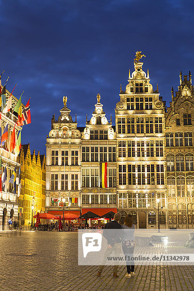 Zunfthäuser auf dem Hauptmarkt  Antwerpen  Flandern  Belgien  Europa