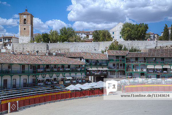 Plaza Mayor with converted Bullring  Chinchon  Spain  Europe