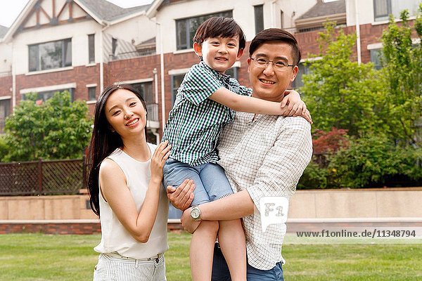 A happy family of three