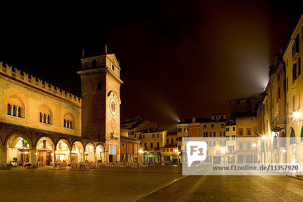 Mantua commune  illuminated at night  Lombardy  Italy