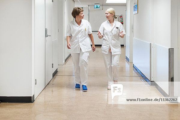 Krankenschwestern auf dem Krankenhauskorridor