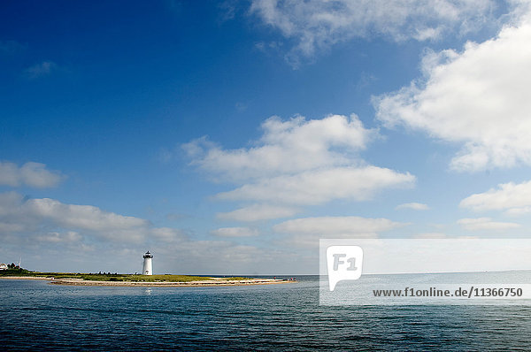 Lighthouse on island  Cuttyhunk  Massachusetts  USA