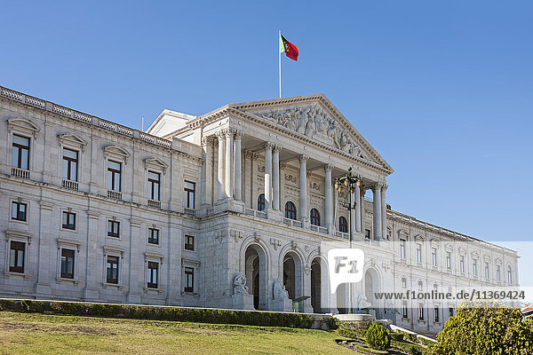Fassade des Parlamentsgebäudes,  Lissabon,  Portugal