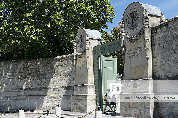 France  Paris 20th district. Entrance of the Pere Lachaise cemetery