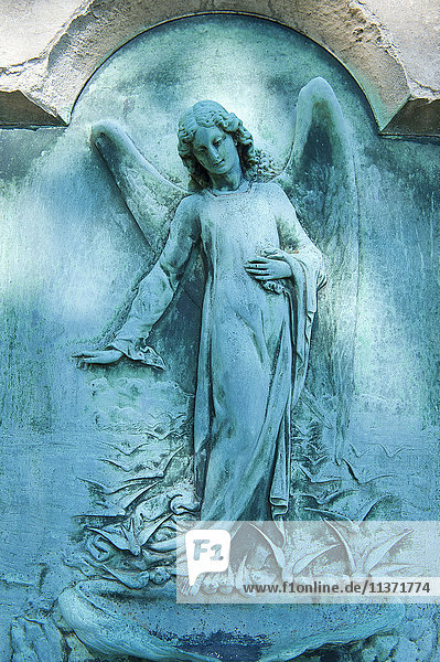 France  Paris 20th district. Pere Lachaise cemetery. Angel