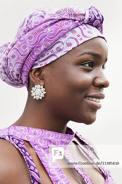 Profile of smiling Black woman