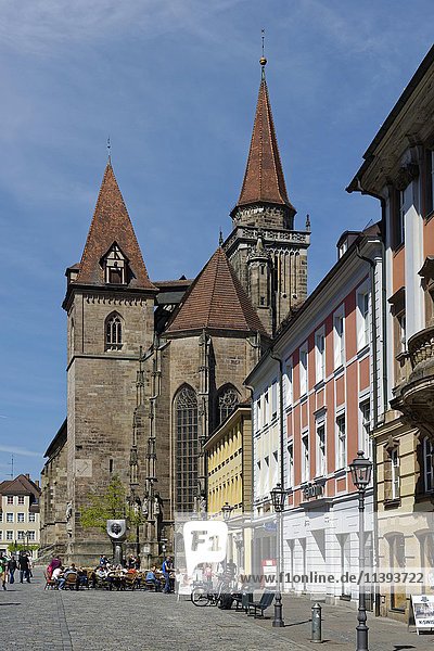 Johanniskirche  Martin-Luther-Platz  Ansbach  Mittelfranken  Franken  Bayern  Deutschland  Europa