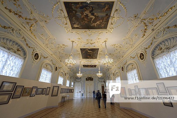Galerie in der Eremitage  Sankt Petersburg  Russland  Europa