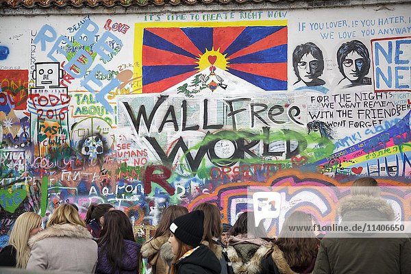John Lennon Wall Prag Tschechien Europa