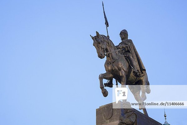 Statue des Heiligen Wenzel  Wenzelsplatz  Prag  Tschechische Republik  Europa