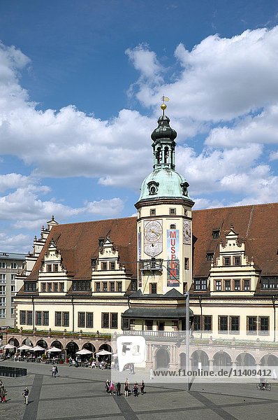 Museum für Stadtgeschichte  Altes Rathaus  Markt  Leipzig  Sachsen  Deutschland  Europa