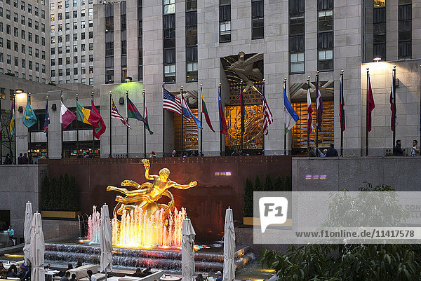 'Rockefeller Center; New York City  New York  United States of America'