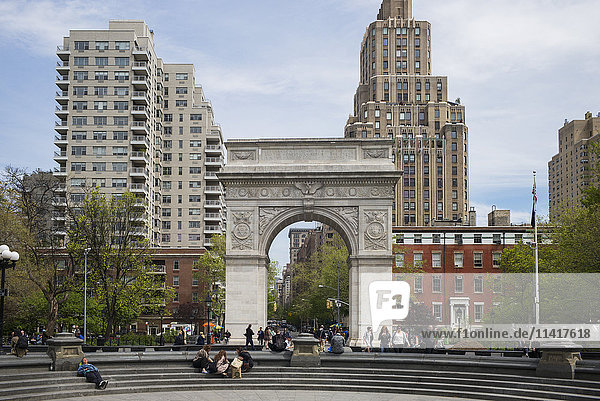 Washington Square Arch  Washington Square Park; New York City  New York  Vereinigte Staaten von Amerika'.