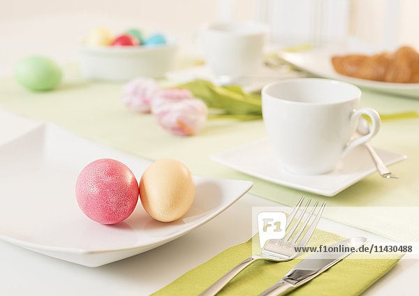 Osterfrühstück  Nahaufnahme
