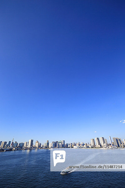 Tokyo cityscape and blue sky  Tokyo  Japan