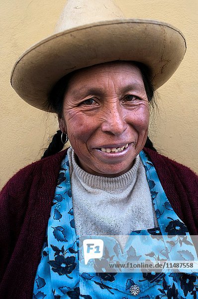Peru  An old Indigenous Indian lady at Cusco  Peru.