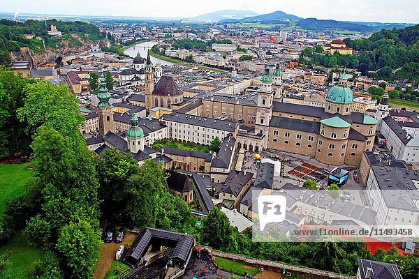 Salzburg from the Hohensalzburg Castle  Austria