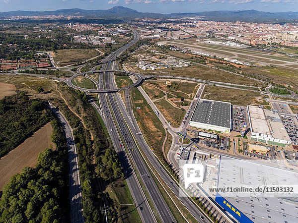 C-58 Highway and Commercial Center in Sabadell  Barcelona.