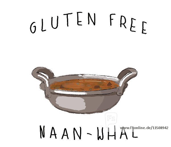 Glutenfreie Naan-Wal-Animation