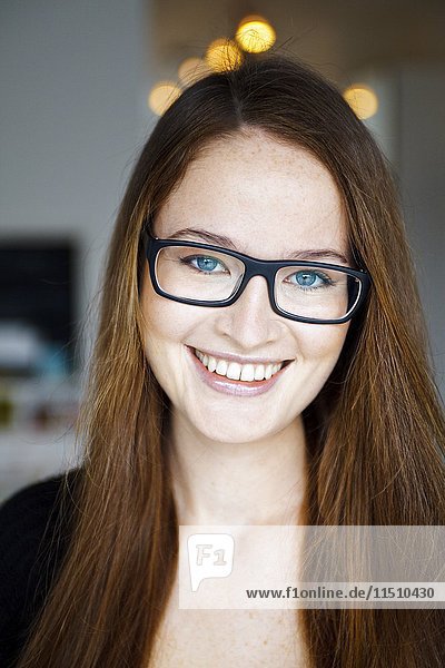 Young woman with eyeglasses  portrait