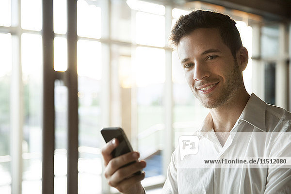 Man using cell phone