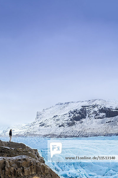 Vatnajokull glacier near Skalafell  Iceland  Polar Regions