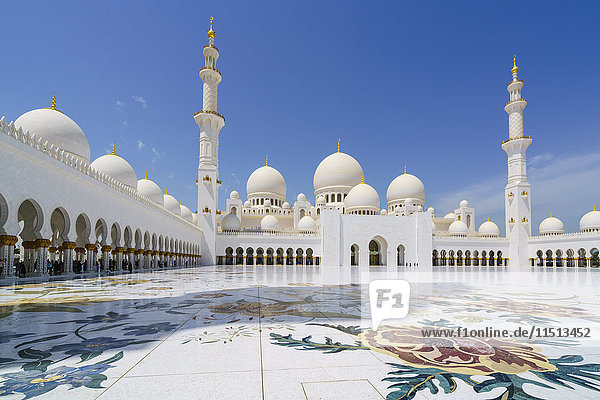 Große Sheikh-Zayed-Moschee  Abu Dhabi  Vereinigte Arabische Emirate  Naher Osten