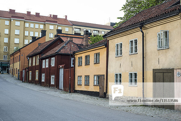 Historische Häuser in Nytorget  Sodermalm  Stockholm  Schweden  Skandinavien  Europa