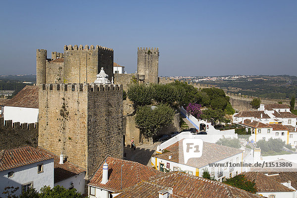 Mittelalterliche Burg  Obidos  Portugal  Europa
