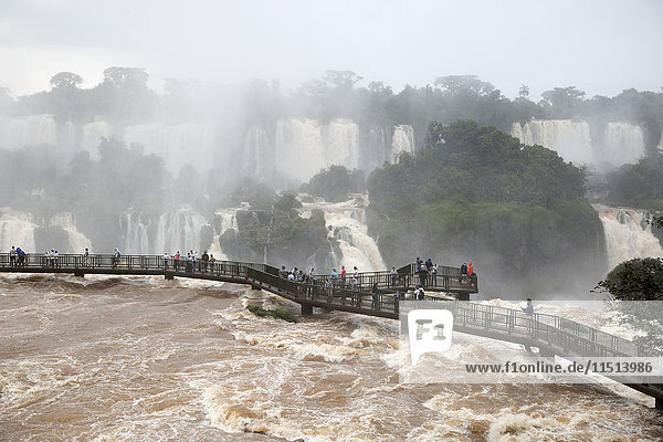 Iguazu-Fälle von der brasilianischen Seite  Iguazu-Nationalpark  UNESCO-Weltkulturerbe  Brasilien  Südamerika