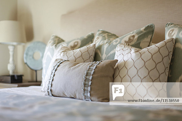 Pillows on bed