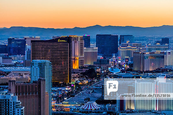 Der Strip bei Nacht,  Las Vegas,  Nevada,  USA