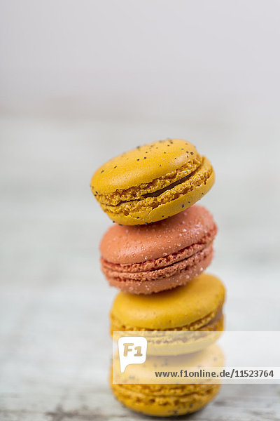 Stack of four macarons