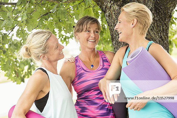 Happy mature women